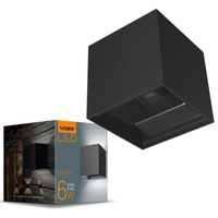 Garten-Wandleuchte Outdoor LED-Fassadenleuchte 6W 580lm 2700k Warm Black ERIC Videx