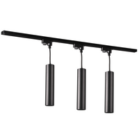 Stromschienen-Kit 1-Phasen-Schiene + 3x GU10 Reflektor Schwarz MARIBEL Sanico Goldlux