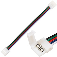 5PIN RGB+W LED-Streifenanschluss 2-seitig mit 10-mm-Kabel