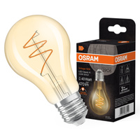 Dekorative LED-Lampe A60 E27 4.9W = 40W 470lm 2200K Warm CRI90 300° Vintage 1906 Osram