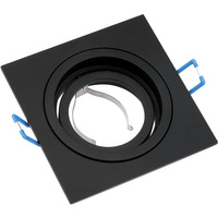 Einbaustrahler GU10, MR16 Einbauspot HALOGEN Quadrat beweglich Schwarz CASSIO LUMILED