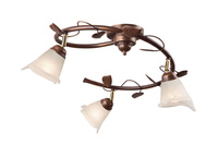 BLUSH 3xE14 Klassische Deckenleuchte aus weißem Holz LM-3.14 Lamkur