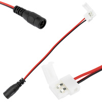2PIN Verbinder für LED-Streifen DC 2.1 Schnappverbindung Buchse mit Kabel, 8mm LUMILED