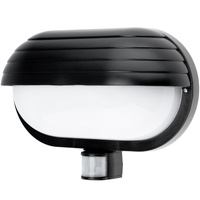 FRODA Gartenwandleuchte E27 IP44 mit PIR-Sensor Schwarz