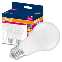 2x LED Lampe E27 A60 8,5W = 60W 806lm 2700K Wärme 200° OSRAM VALUE