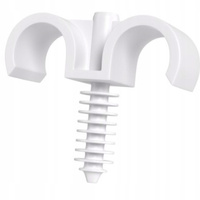 Doppelhaken-Montagehalter RING-22-BIS Weiß 50 Stück ECOLIGHT