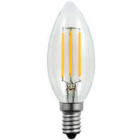 LED Leuchtmittel E14 B35 4W = 40W 400lm 3000K Warm 360° GOLDLUX Filament (Polux)