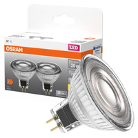 2x LED-Lampe MR16 Reflektor GU5.3 2.1W = 20W 210lm 2700K Warm 12V 36° STAR Osram