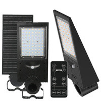 Solar LED Industriestraßenleuchte 30W 4800lm CCT mit Bewegungs- und Dämmerungssensor IP65 IK07 Schwarz Straße Kobi