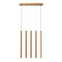 PASTELO 5L 5xG9 Gold Moderne Deckenhängeleuchte SOLLUX