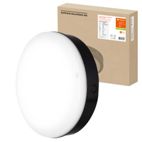 LED 15W 1400lm 4000K IP65 Schwarz Outdoor Decken- und Wandleuchte mit Bewegungs- und Dämmerungssensor Surface Bulkhead Ledvance