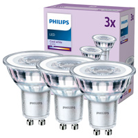 Set mit 3x LED-Halogenlampen GU10 PAR16 3,5W = 35W 275lm 4000K Neutral 36° PHILIPS