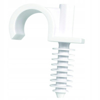 Einzelhaken-Montagehalter RING-28 Weiß 50 Stück ECOLIGHT