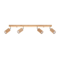 BERG Deckenleuchte 4xGU10 Reflektor Halogen Leuchte Beweglich 80cm Naturholz SOLLUX