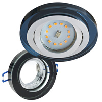 Flush-mounted GU10 Halogen Einbaustrahler Schwarz Rund Kobi