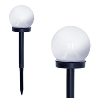Solar Garten Pole Outdoor Stehend LED 6500K Kalt IP44 Schwarz Kugel Kobi