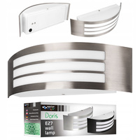 Gartenwandleuchte Erhöhung Außenleuchte E27 INOX IP44 DORIS