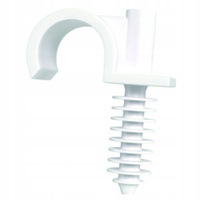 Einzelhaken-Montagehalter RING-25 Weiß 50 Stück ECOLIGHT