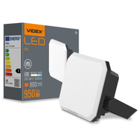 LED-Flutlicht 10W 950lm 5000K Cold Black mit Milchglasschirm Videx