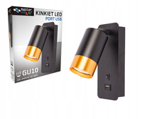 Wandleuchte Reflektor Wandleuchte Spot zum Lesen GU10 Schwarz Gold Clement Masterled