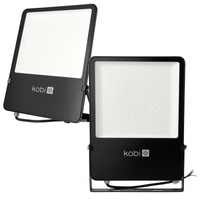 LED-Außenstrahler Garten 200W 26000lm 4000K Neutral 120° IP65 IK06 Schwarz Seul Kobi