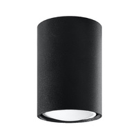 Aufbaustrahler LAGOS GU10 Halogen Spot Tuba 10cm Schwarz SOLLUX