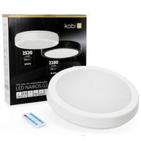 LED-Badezimmer-Deckenleuchte Aufputz 24W 2520lm 4000K 120° mit Bewegungs- und Dämmerungssensor Weiß IP65 Nairos Kobi