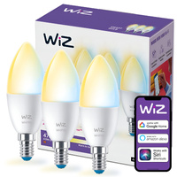 3x LED-Lampe E14 C37 4.9W = 40W 2200-6500K SMART WiFi WiZ