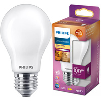 LED Lampe E27 A60 10,5 W = 100 W, 1521 lm, 2700 warmes Filament, milchig, PHILIPS, dimmbar