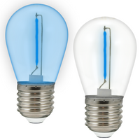LED Lampen E27 FILAMENT 0,3W Blau für Girland PARTY GOLDLUX (Polux) SET OF 2 Pcs.