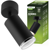 Wandleuchte LED Spot GU10 IP44 ADERO Schwarz Lumiled Wandleuchte