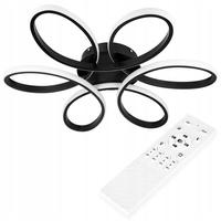 GALAXIS VIRGO 72W LED-Kronleuchter Deckenleuchte schwarz + Fernbedienung