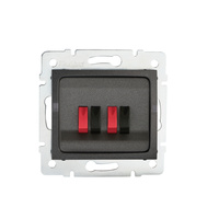 Audio Audio-Buchse Doppelvierkant Graphit LOGI Kanlux