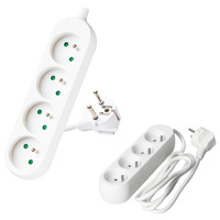 Verlängerungskabel Stecker 4 x geerdete Steckdose Steckdosenleiste 1.5m Weiß Linea Kobi