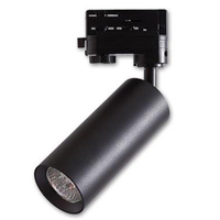 Schwarze GU10-Schienenleuchte für Dreiphasenschienen