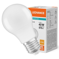 LED Lampen A60 E27 4.9W = 40W 470lm 2700K Warmweiß LEDVANCE