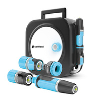 Gartenschlauchaufroller mit 3/8" 10m Schlauchenden + Sprinklerset ERGO XS CELLFAST