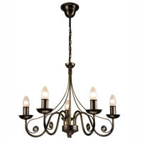 DONATO Hängelampe 5xE27 Kronleuchter Schwarz Klassisch LM-5.29 Lamkur