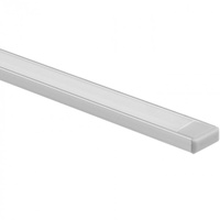 Aluminiumprofil für LED-Streifen eloxiert Einbau/Aufbau 2m mit mattiertem Lampenschirm und Ecolight-Endkappen