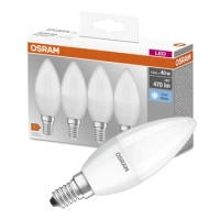 4x LED Lampe E14 B35 5,5 W = 40 W 470 lm 4000 K neutraler OSRAM-Sockel