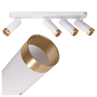 Wand- &amp; Deckenstrahler 4x GU10 Weißgold FADO Sanico Goldlux