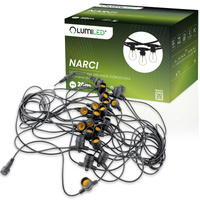 LED Außen-Lichterkette 20x E27, Garten Lichterkette 20m NARCI LUMILED
