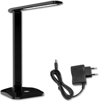 LED-Nachtschreibtischlampe 9W CCT 3in1 3500-6500K Schule USB Schwarz