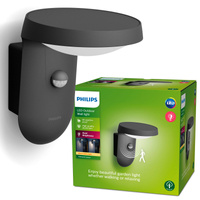 Gartenleuchte LED Wandleuchte TYLA IR myGarden 9W 2700K IP44 mit Bewegungs- und Dämmerungssensor Anthrazit PHILIPS