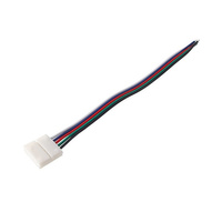RGB+W LED-Streifenverbinder 10 mm EINSEITIG Riegel mit Kabel