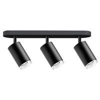 Wand- und Deckenstrahler Leuchte 3x GU10 Schwarz IP44 TURYN Sanico Goldlux