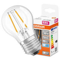 E27 P45 CL LED Lampen 4W = 40W 470lm 4000K Neutral 300° OSRAM STAR Filament