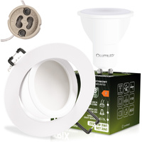 TRIX 3in1 GU10 6W 4000K WHITE MAT LUMILED runde Halogen-Einbauleuchte