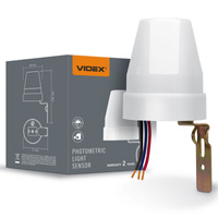 Photometrischer Dämmerungssensor für den Außenbereich 10A Weiß IP44 VL-SN02 Videx