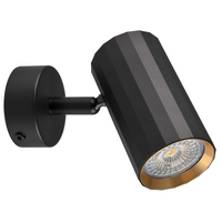GU10 Schwarzgold NICEA Sanico Goldlux Wand- und Deckenstrahler mit Reflektor